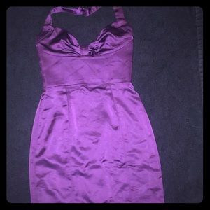 Plum Occassion Halter Dress